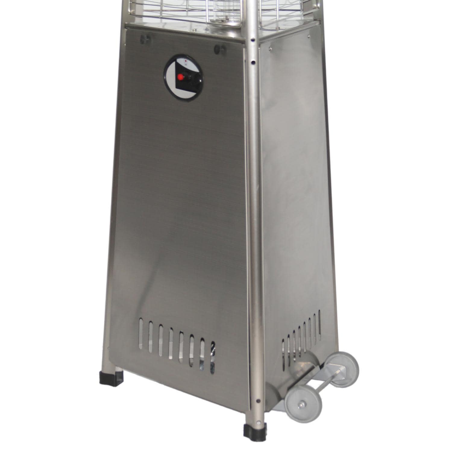 RADtec 93-Inch Pyramid Flame 41,000 BTU Propane Patio Heater - Stainless Steel - PYR-SSP