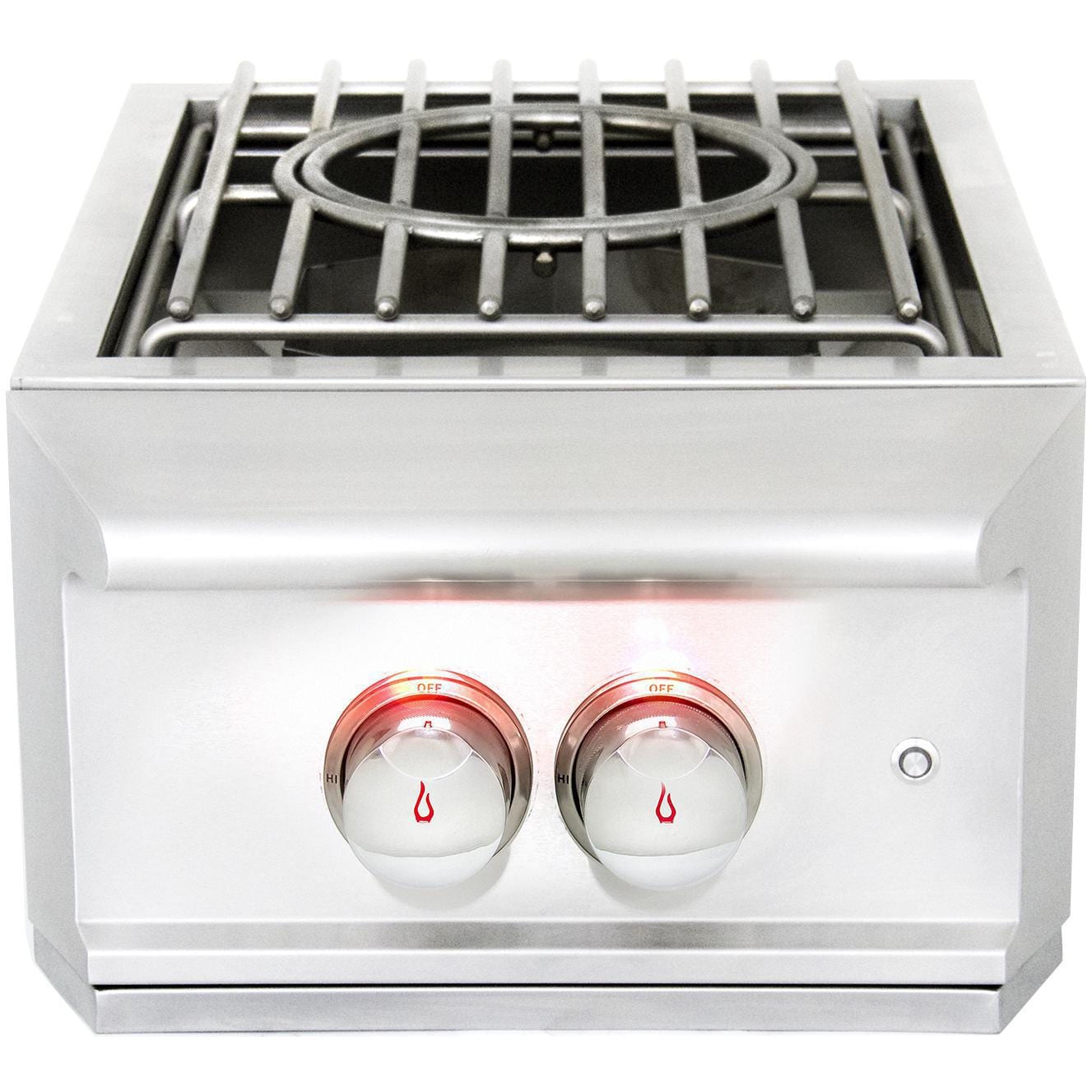 Blaze Professional LUX Built-In Propane Gas High Performance Power Burner W/ Wok Ring & Stainless Steel Lid - BLZ-PROPB-LP