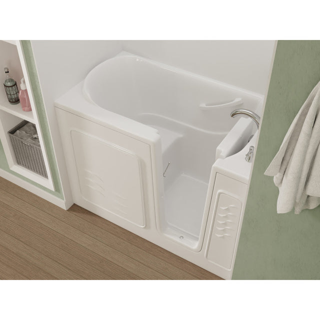 ANZZI 30 in. x 53 in. Right Drain Quick Fill Walk-In Soaking Tub in White  AMZ3053RWS