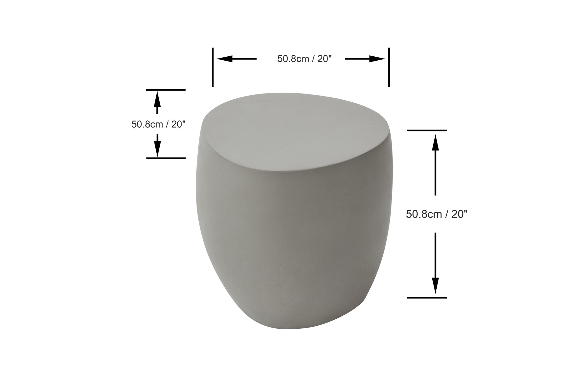 Elementi Living Cobble Side Table IKARIA-S-SG FEG04-SG