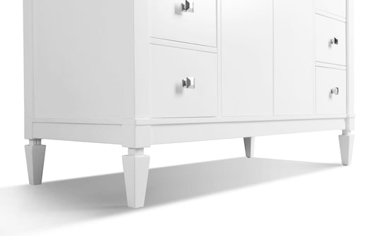 Ancerre Designs Kayleigh Bathroom Vanity With Sink And Carrara White Marble Top Cabinet Set