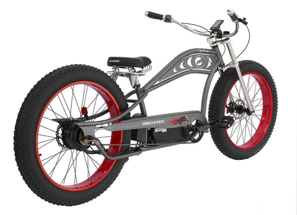 Micargi 26" Cyclone 48V Electric Fat Tire Beach Cruiser EB-CYCLONE-MBK