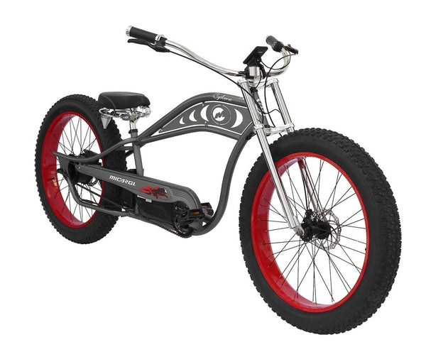 Micargi 26" Cyclone 48V Electric Fat Tire Beach Cruiser EB-CYCLONE-MBK