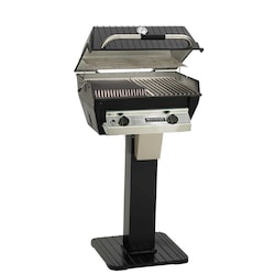 Broilmaster R3BN Infrared Combination Natural Gas Grill On Black In-Ground Post R3BN + BL48-G