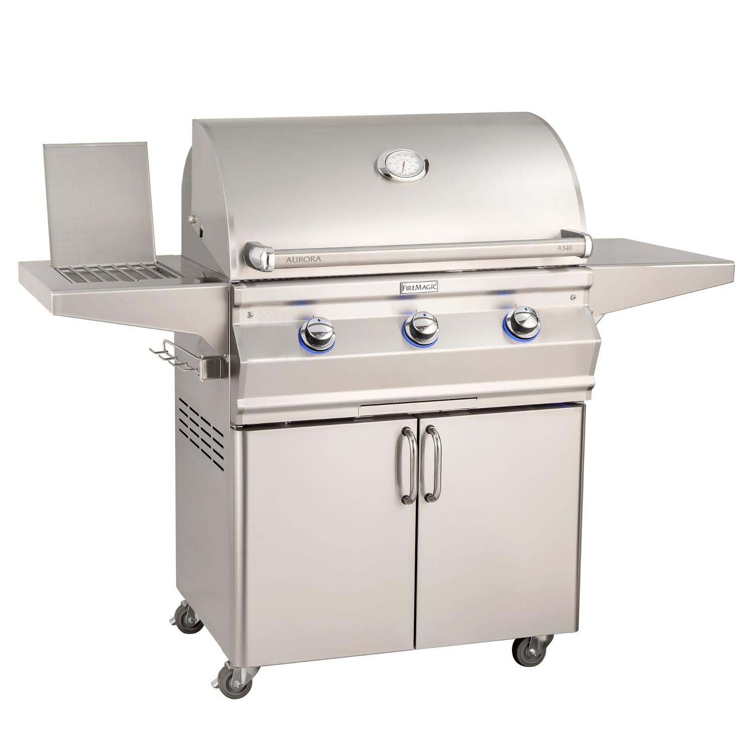 Fire Magic Aurora A540S Propane Gas Grill With Side Burner And Analog Thermometer - A540S-7EAP-62