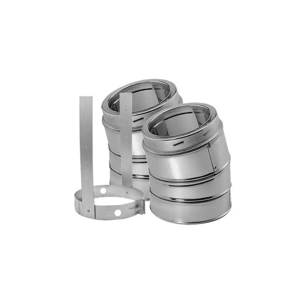 DuraVent DuraTech 5" Diameter 15/30-Degree Stainless Steel Chimney Elbow Kit