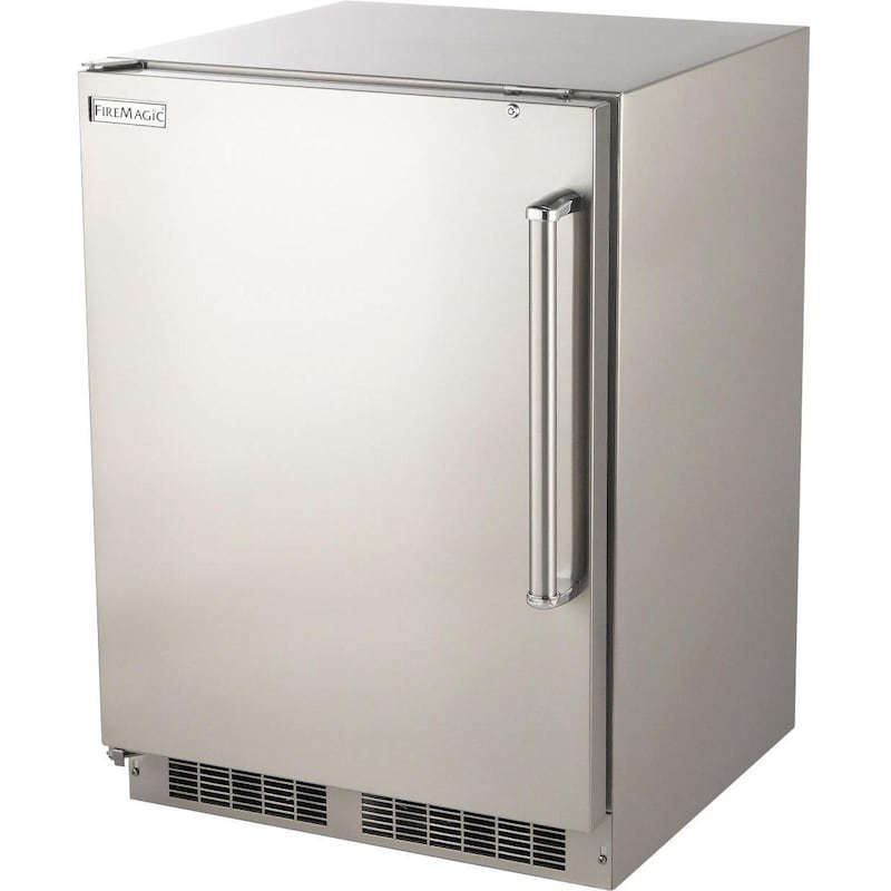 Fire Magic 24-Inch 5.1 Cu. Ft. Hinge Outdoor Rated Compact Refrigerator - 3589-DR