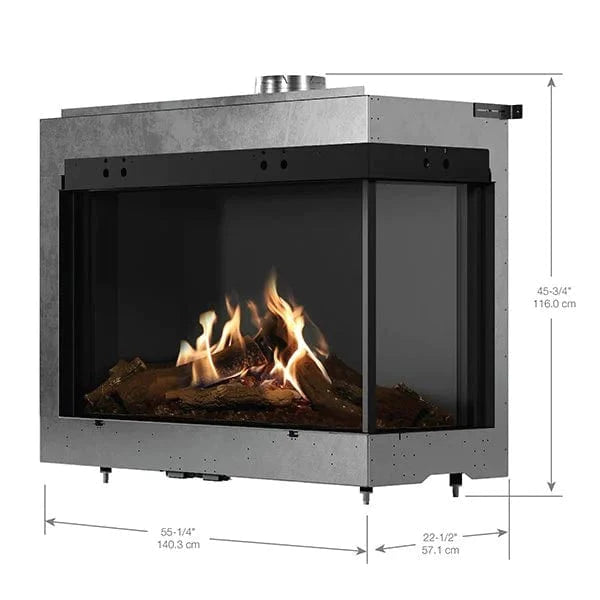 Faber MATRIX 4326 Series 47 x 26-inch 2 Sided Right Fireplace - FMG4726R