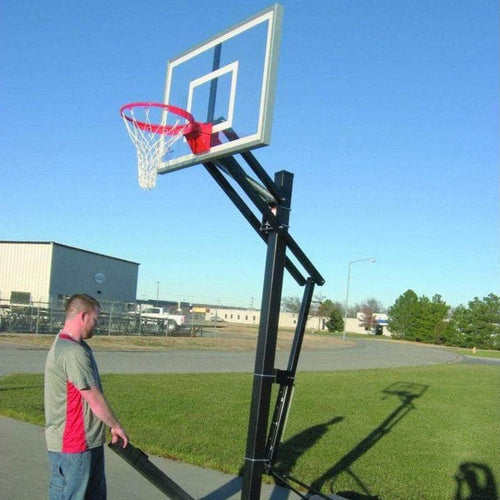 First Team OmniSlam Adjustable Outdoor Portable Basketball Hoop System  OmniSlam II-BK