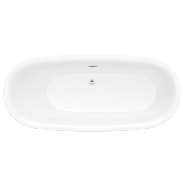 ANZZI Ami 59 in. Acrylic Flatbottom Freestanding Bathtub FT-AZ401-59