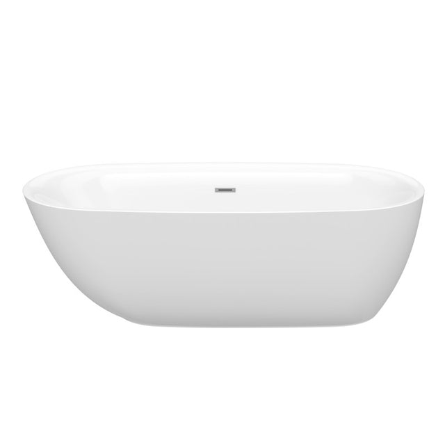 ANZZI Ami 67 in. Acrylic Flatbottom Freestanding Bathtub FT-AZ401