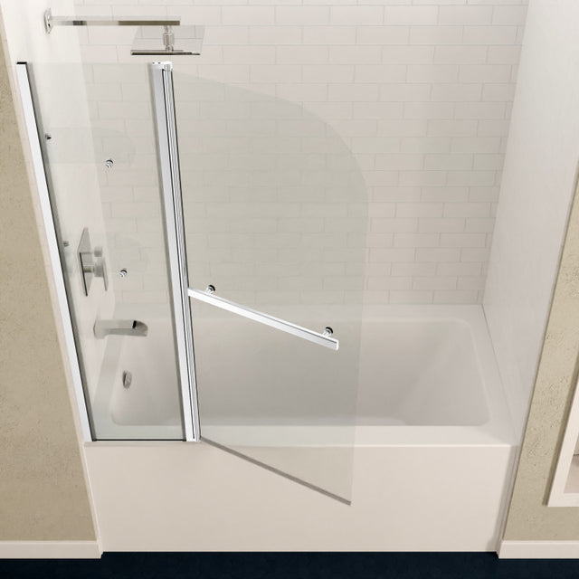 ANZZI 5 ft. Acrylic Rectangle Tub With 48 in. x 58 in. Frameless Tub Door SD05401CH-3060R