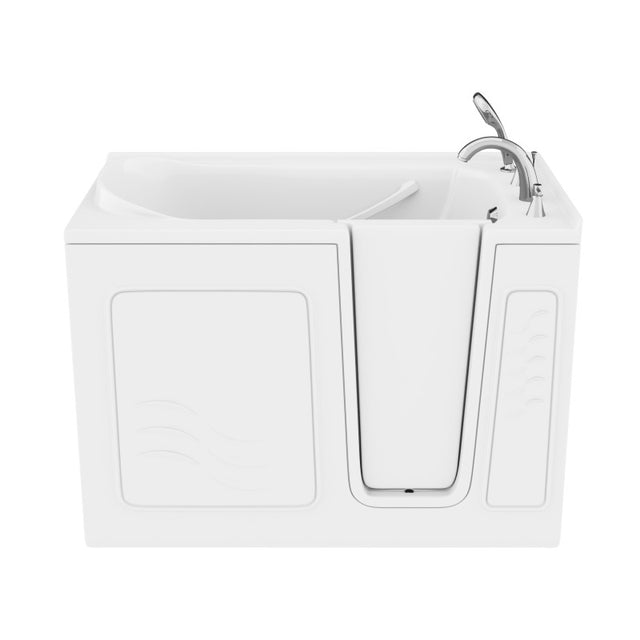 ANZZI 30 in. x 53 in. Right Drain Quick Fill Walk-In Soaking Tub in White  AMZ3053RWS