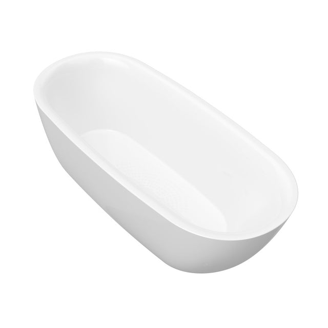 ANZZI Ami 59 in. Acrylic Flatbottom Freestanding Bathtub FT-AZ401-59