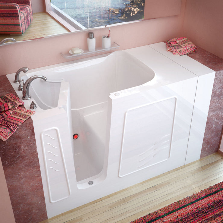 MediTub 3053 Walk-In-Tub 30 x 53 Bathtub, Whirpool & Air Jets Add-Ons 3053RBS