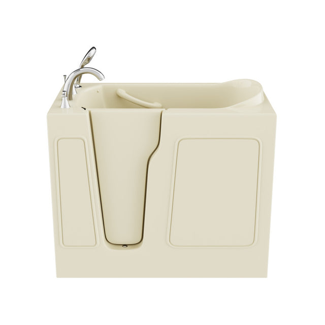 ANZZI 26 in. x 46 in. Left Drain Quick Fill Walk-In Soaking Tub in Biscuit AMZ2646LBS