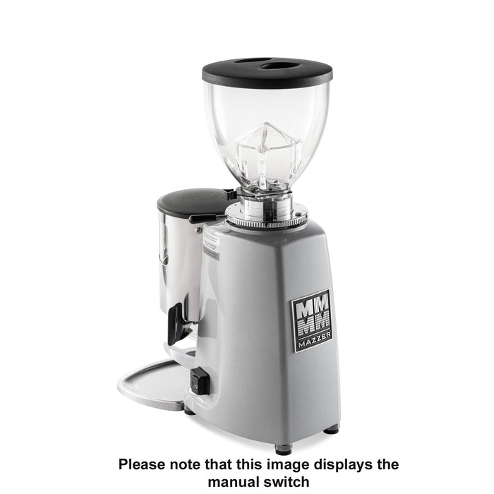 Mazzer Mini w/ Timer Switch Manual Doser Commercial Espresso Grinder - Silver MAZMINTS