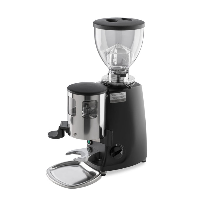 Mazzer Mini w/ Timer Switch Manual Doser Commercial Espresso Grinder - Black MAZMINTB