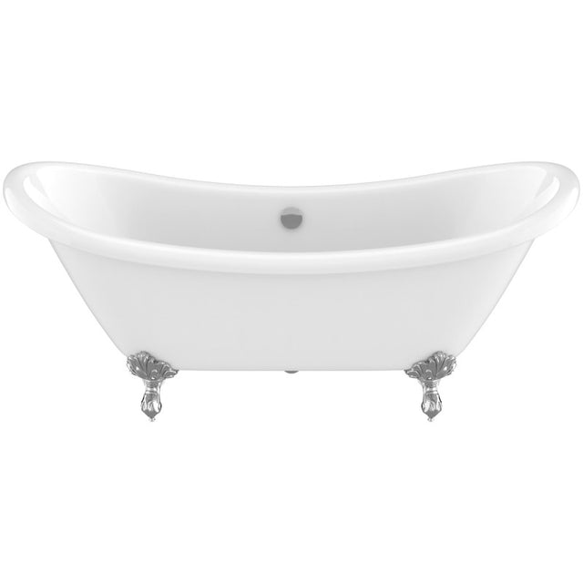 ANZZI 69.29” Belissima Double Slipper Acrylic Claw Foot Tub FT-CF130FAFT-CH