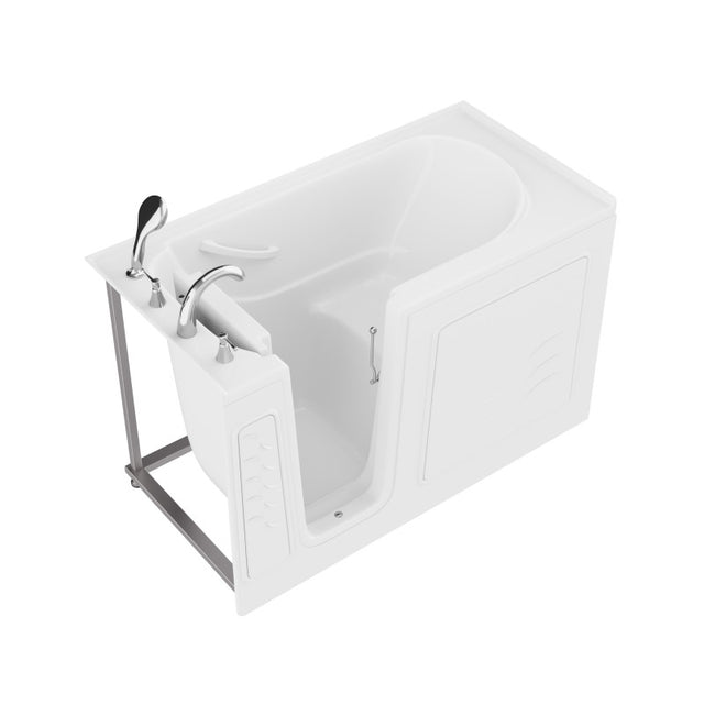 ANZZI 30 in. x 60 in. Left Drain Quick Fill Walk-In Soaking Tub in White AMZ3060WILWS