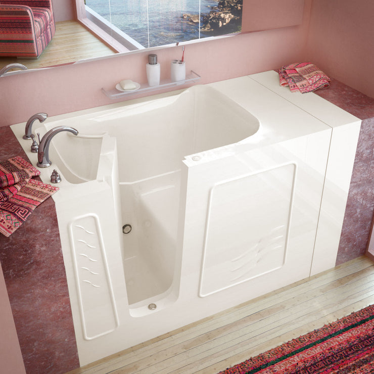 MediTub 3053 Walk-In-Tub 30 x 53 Bathtub, Whirpool & Air Jets Add-Ons 3053RBS