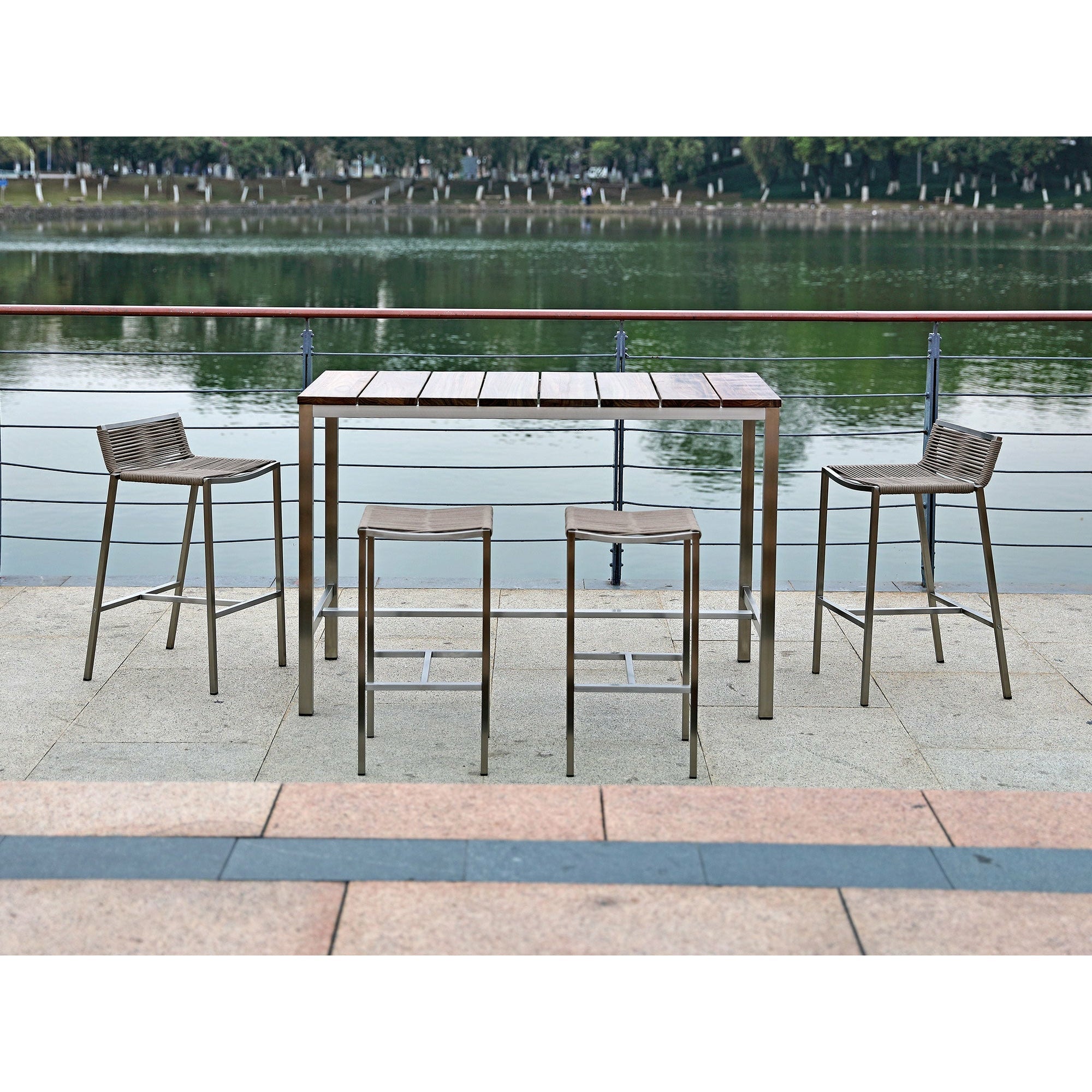 Whiteline Modern Living -Stone Outdoor Bar Table BR1597