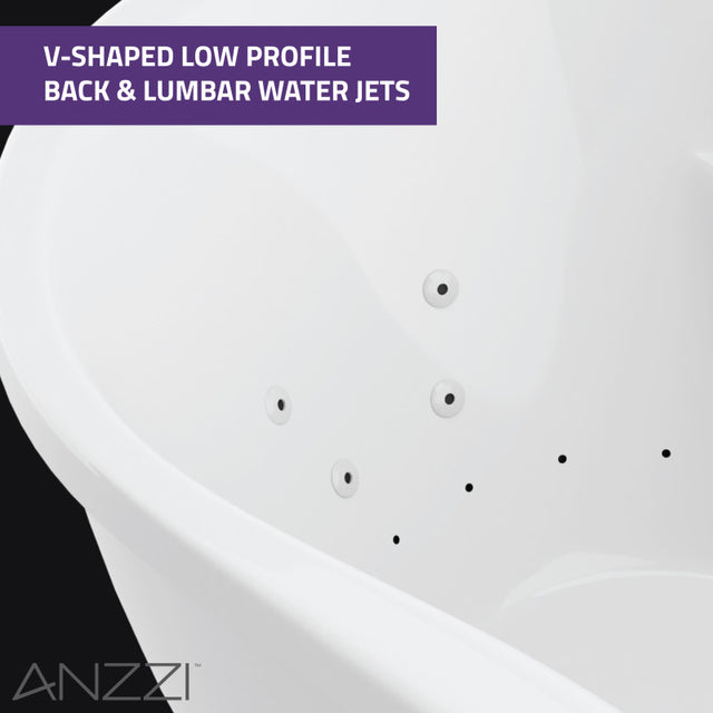 ANZZI Lori 6 ft. Whirlpool and Air Bath Tub FT-AZ102