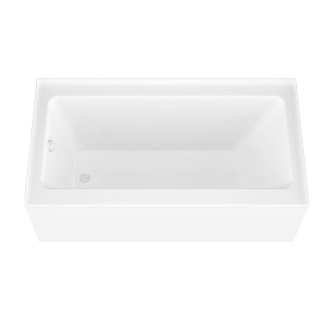 ANZZI 5 ft. Acrylic Rectangle Tub With 60 in. x 62 in. Frameless Sliding Tub Door SD1701MB-3060R