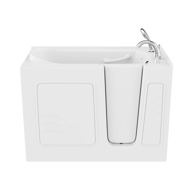 ANZZI 26 in. x 53 in. Right Drain Quick Fill Walk-In Soaking Tub in White AMZ2653RWS