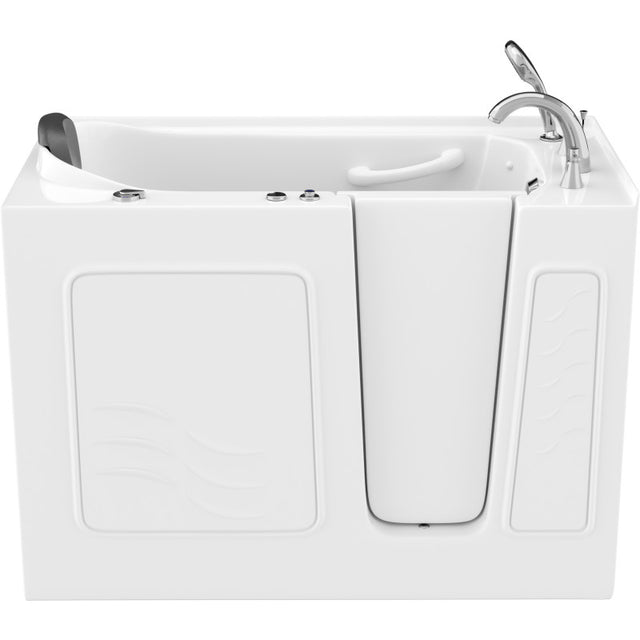 ANZZI 53 - 60 in. x 26 in. Right Drain Whirlpool Jetted Walk-in Tub in White AMZ2653RWH-CP