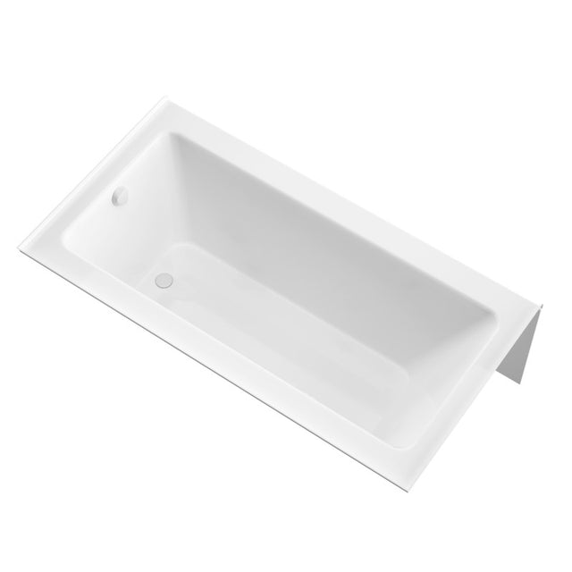 ANZZI 5 ft. Acrylic Rectangle Tub With 34 in. by 58 in. Frameless Hinged Tub Door SD1001BN-3260L