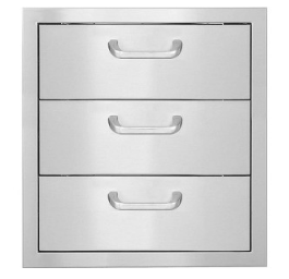 PCM 260 Series 16-Inch Triple Access Drawer With Paper Towel Holder - RO BBQ | BBQ-260-DRW3-PTH