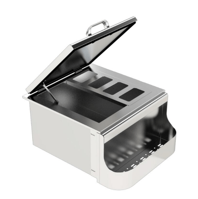 PCM 260 Series 18-Inch Slide-In Ice Bin Cooler With Speed Rail & Condiment Holder - RO BBQ | BBQ-260-18SI