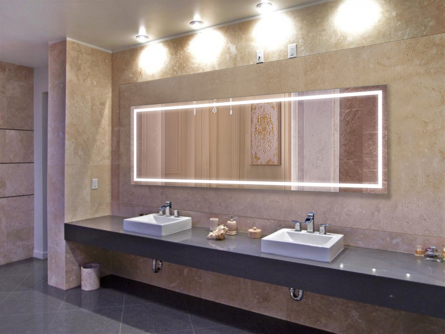 Krugg EXL 96″ x 36″ LED Lighted Bathroom Mirror