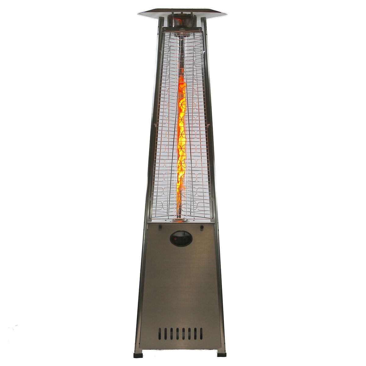 Radtec Two Pack: 93" Pyramid Flame Propane Patio Heaters - Stainless Steel Finish (41,000 BTU) 93-PYR-FLM-SS