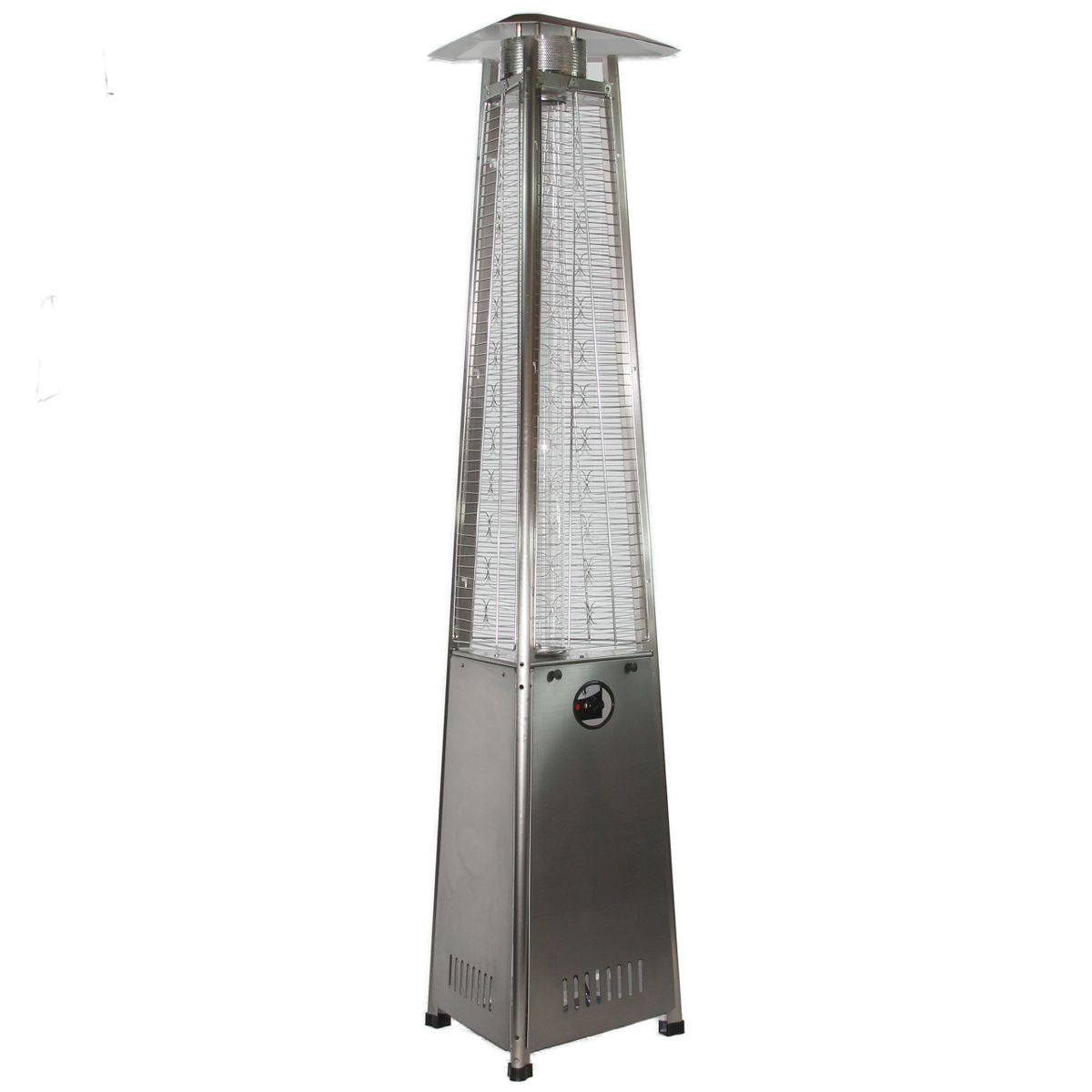 Radtec Two Pack: 93" Pyramid Flame Propane Patio Heaters - Stainless Steel Finish (41,000 BTU) 93-PYR-FLM-SS