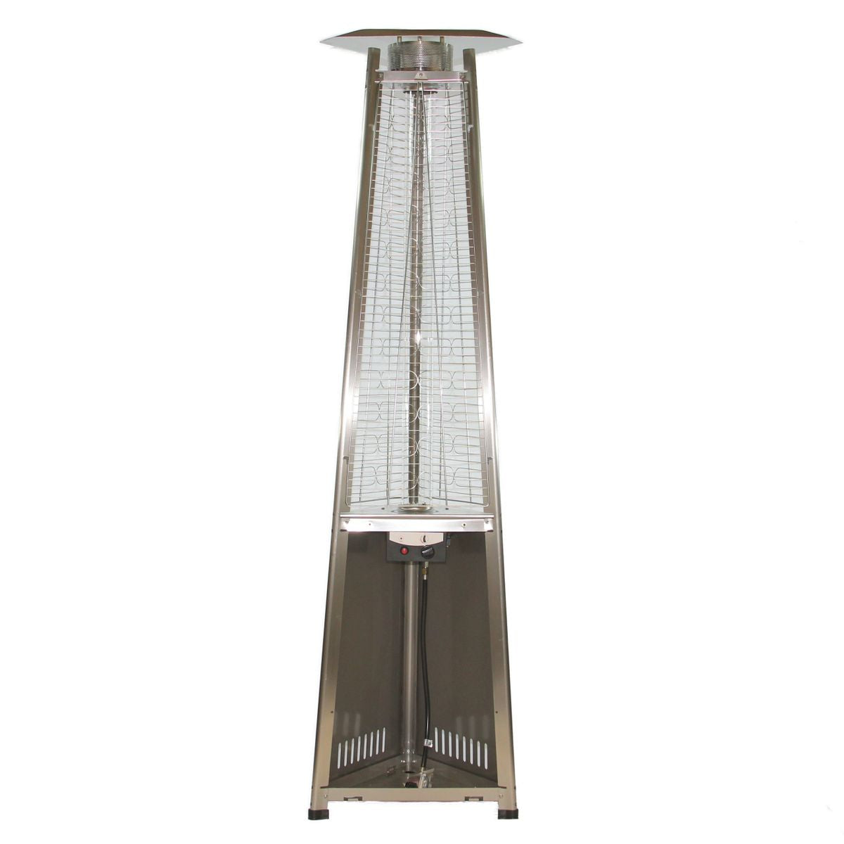 Radtec Two Pack: 93" Pyramid Flame Propane Patio Heaters - Stainless Steel Finish (41,000 BTU) 93-PYR-FLM-SS