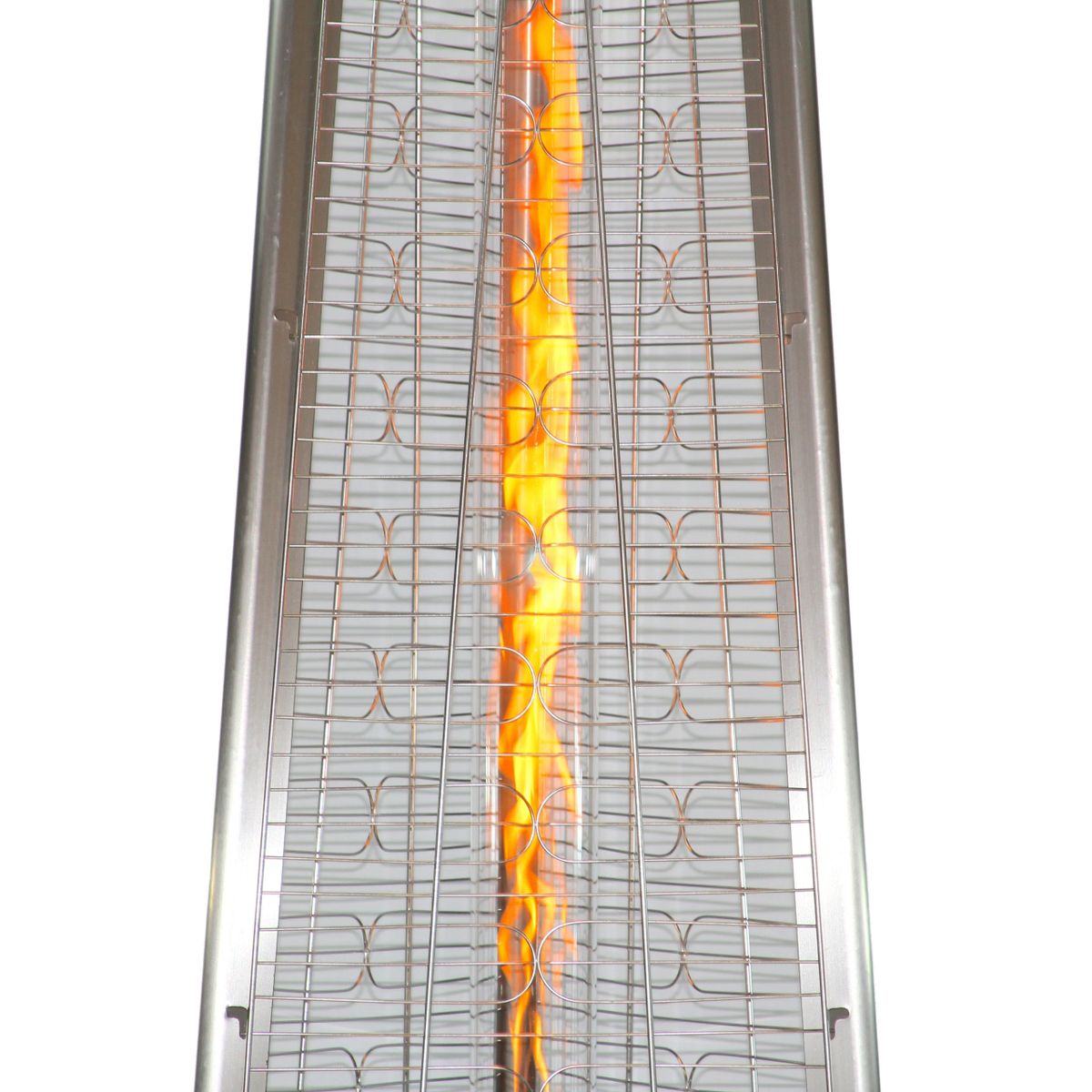 Radtec Two Pack: 93" Pyramid Flame Propane Patio Heaters - Stainless Steel Finish (41,000 BTU) 93-PYR-FLM-SS