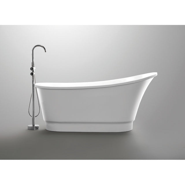 ANZZI Prima 67 in. Acrylic Flatbottom Non-Whirlpool Bathtub  FT-AZ095