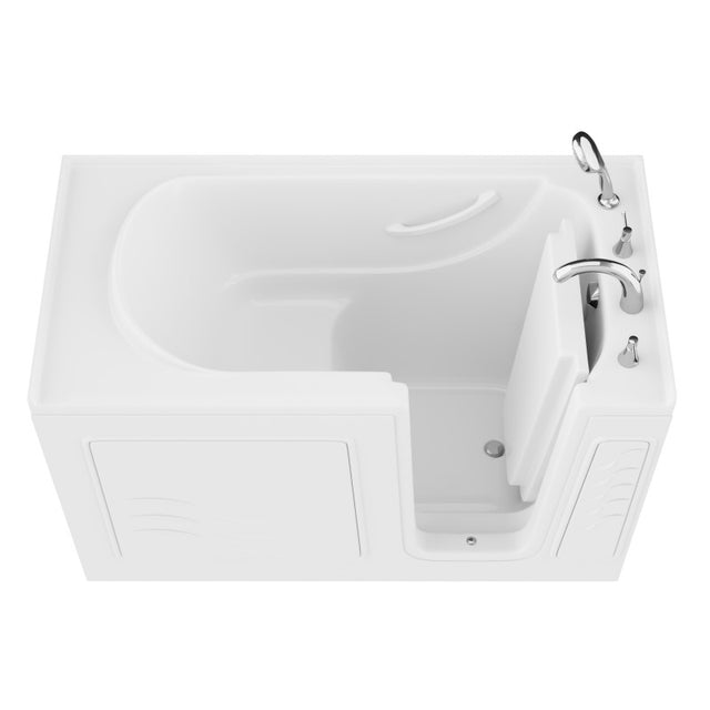 ANZZI 30 in. x 60 in. Right Drain Quick Fill Walk-In Soaking Tub in White AMZ3060WIRWS