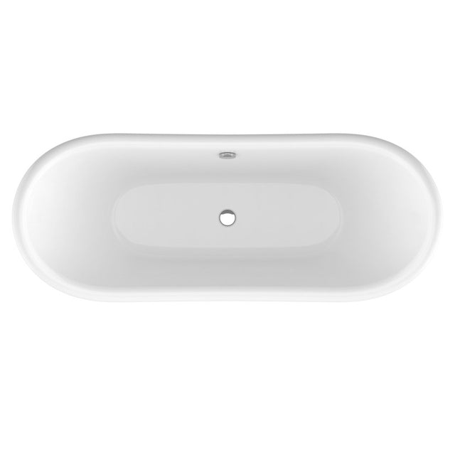 ANZZI 69.29” Belissima Double Slipper Acrylic Claw Foot Tub FT-CF130FAFT-CH