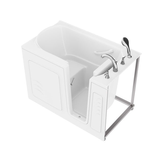 ANZZI 30 in. x 53 in. Right Drain Quick Fill Walk-In Soaking Tub in White  AMZ3053RWS