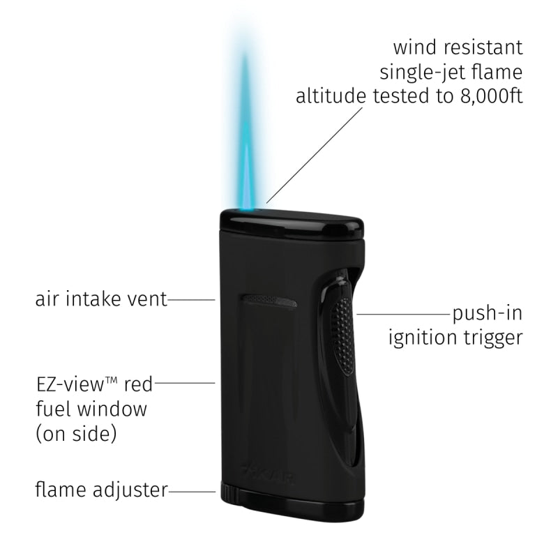 Xikar  Xidris Single-jet Flame Lighter XI-541BK