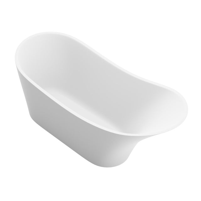 ANZZI Tuasavi 5.6 ft. Solid Surface Center Drain Freestanding Bathtub  FT-AZ8418