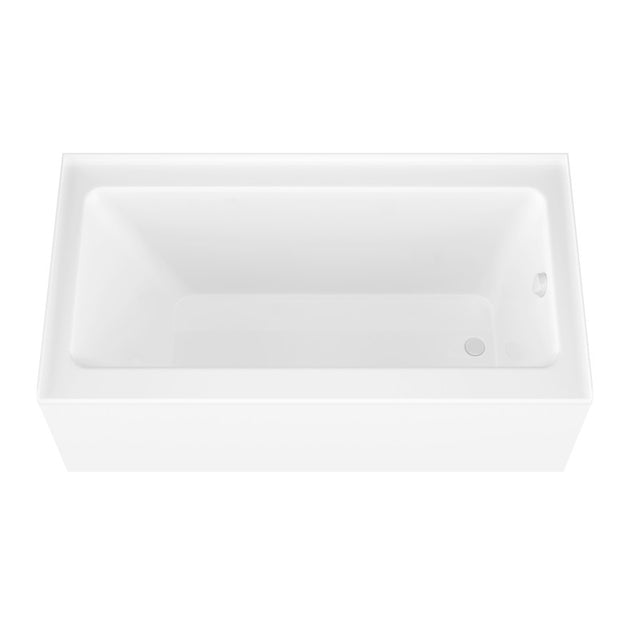 ANZZI 5 ft. Acrylic Rectangle Tub With 34 in. by 58 in. Frameless Hinged Tub Door SD1001CH-3260R