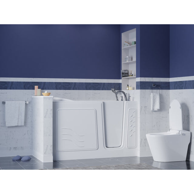 ANZZI 30 in. x 60 in. Right Drain Quick Fill Walk-In Soaking Tub in White AMZ3060WIRWS