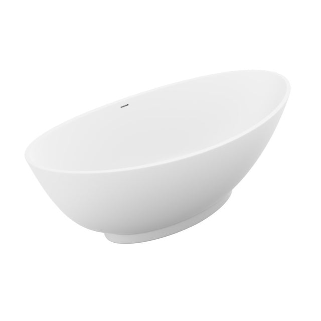 ANZZI Ala 6.2 ft. Solid Surface Center Drain Freestanding Bathtub FT-AZ508