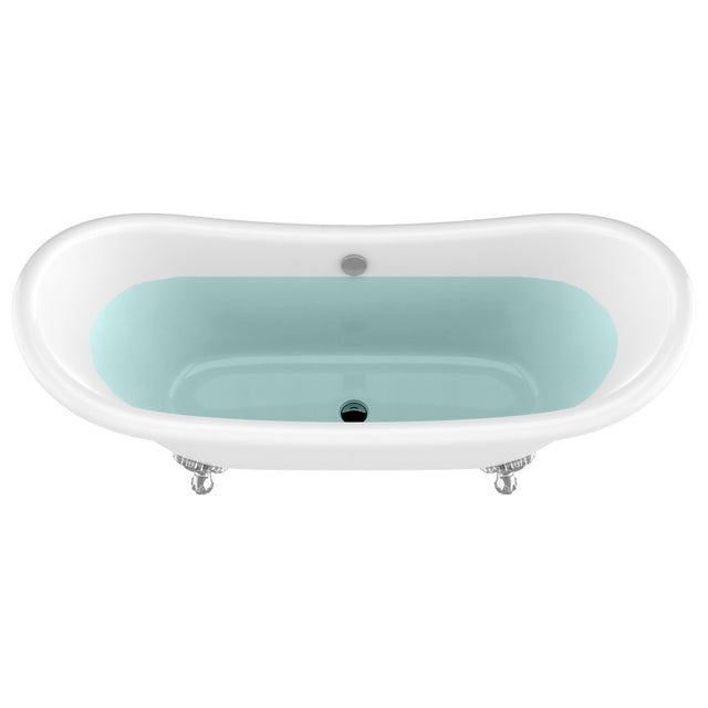 ANZZI 69.29” Belissima Double Slipper Acrylic Claw Foot Tub FT-CF130FAFT-CH