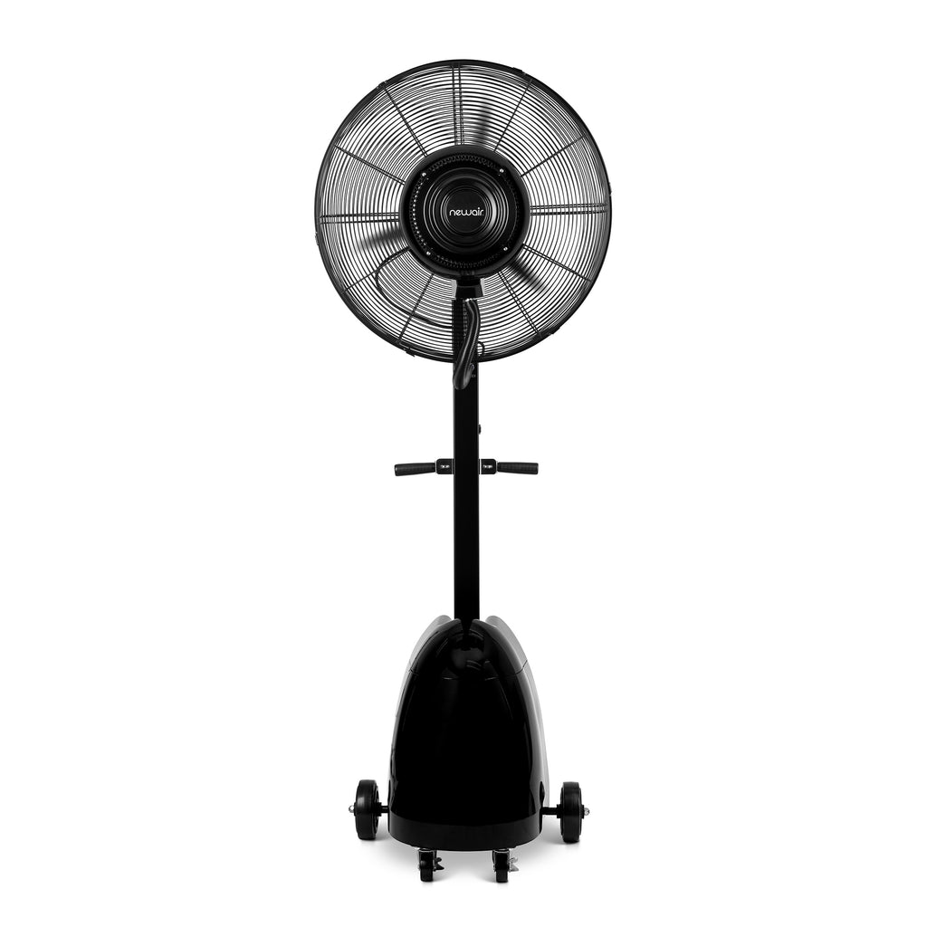 Newair 26” Pedestal Misting Fan with 8700 CFM of Power, Adjustable Mist Settings, Water Tank and 3 Fan Speeds, Perfect for the Patio, Back Yard, or Outdoor Dining Space