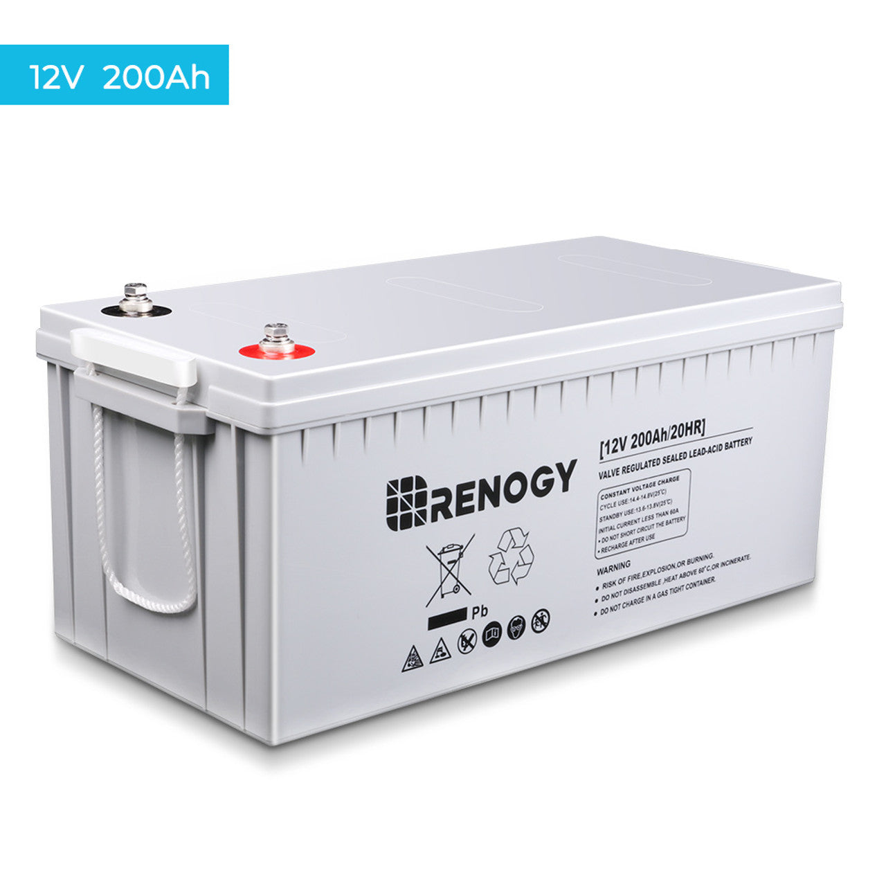 Renogy Deep Cycle AGM Battery 12 Volt 200Ah RNG-BATT-AGM12-200-US